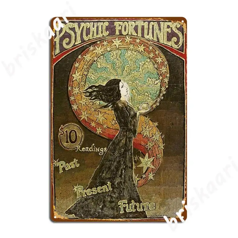 Psychic Fortunes Metal Plaque Poster Designing Pub Garage Wall Decor Pub Tin Sign Poster