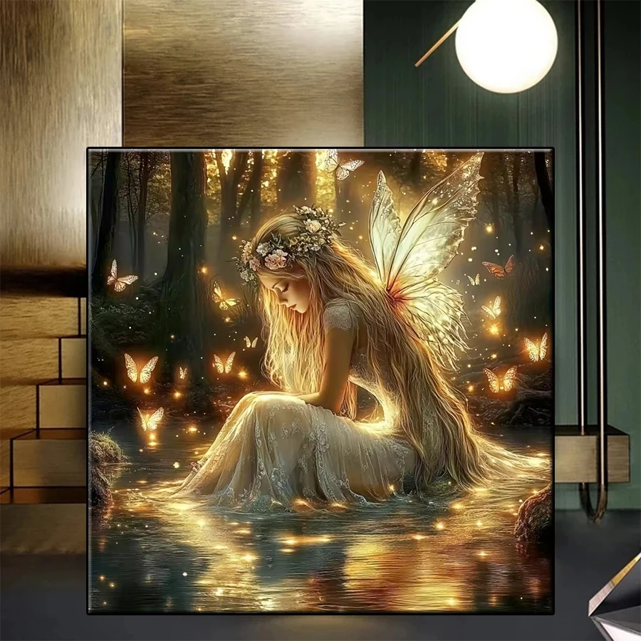 

5D DIY Diamond Embroidery Picture Dream Forest Elf Girl Diamond Painting Kit New Cross Stitch Mosaic Wall Art