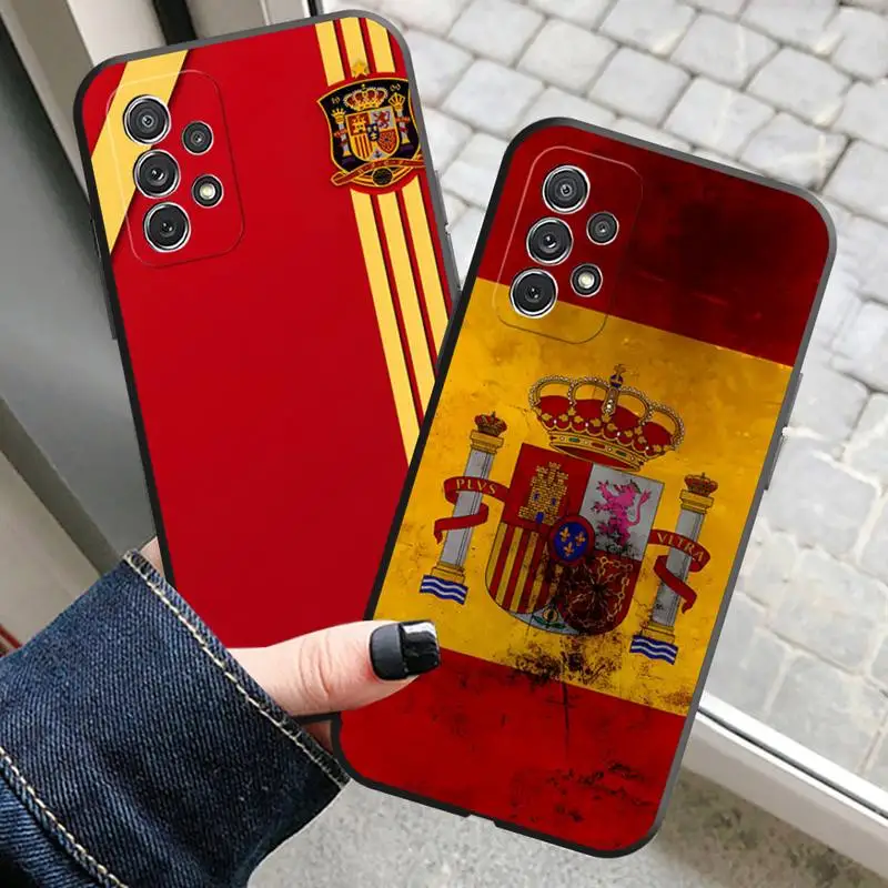 Spanish Flag Phone Case For Samsung S20 Fe Lite S21 S30 Ultra S21Fe S10 S9 E Plus Macia Soft Silicone Cover