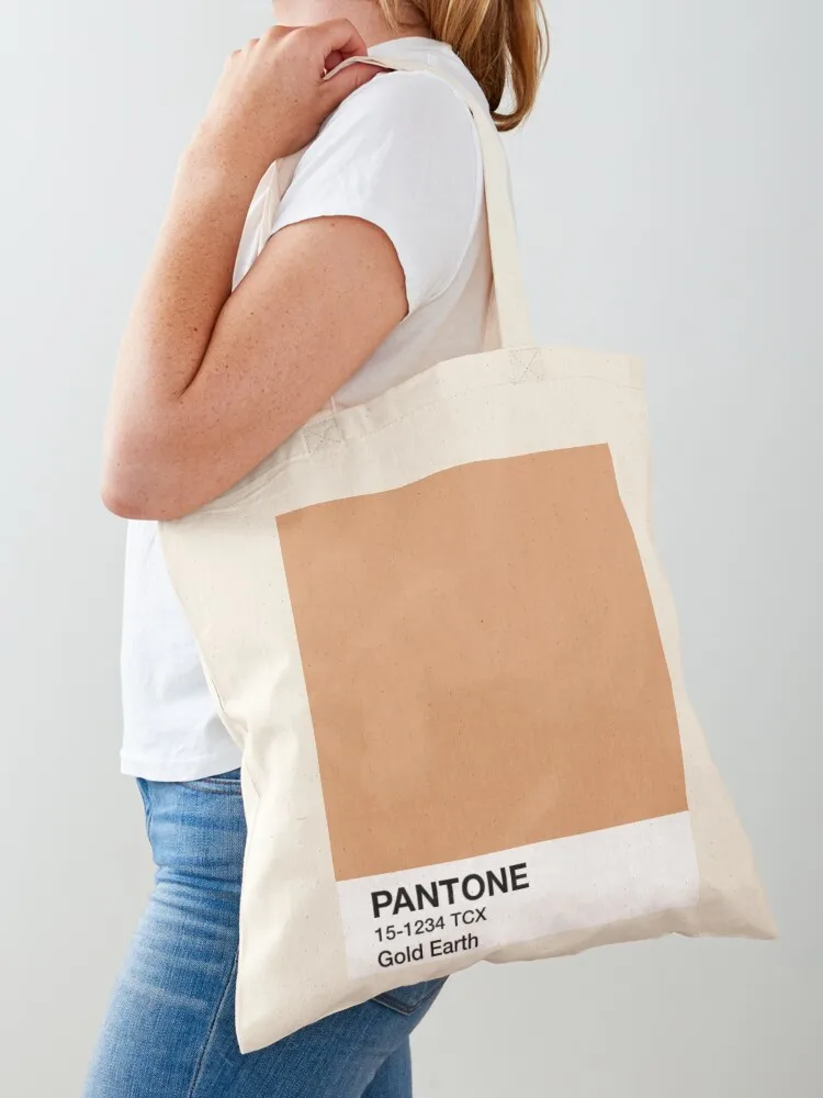 

PANTONE Gold Earth - Orange / Tan Tote Bag canvas shopping bag Handbags shopping bags foldable Portable shopping bag