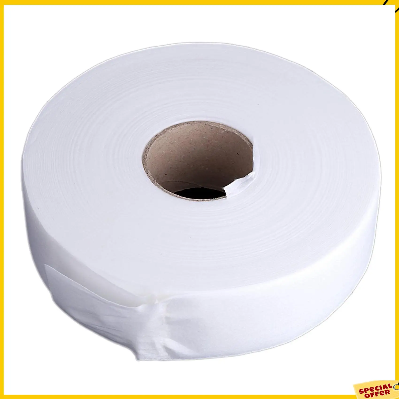 A24P 2X100 ярдов Бумага для депиляции Восковые полоски для удаления волос Нетканая бумага Роли для вощения (белые)