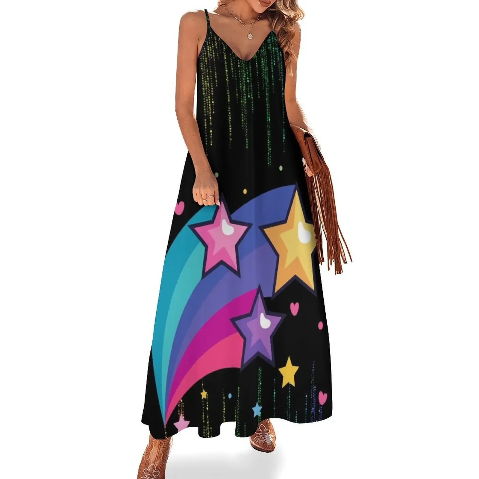 

Vibrant Color Shooting Star Illustration Digital Designs Sleeveless Dress bandage dress dresses for womens 2025