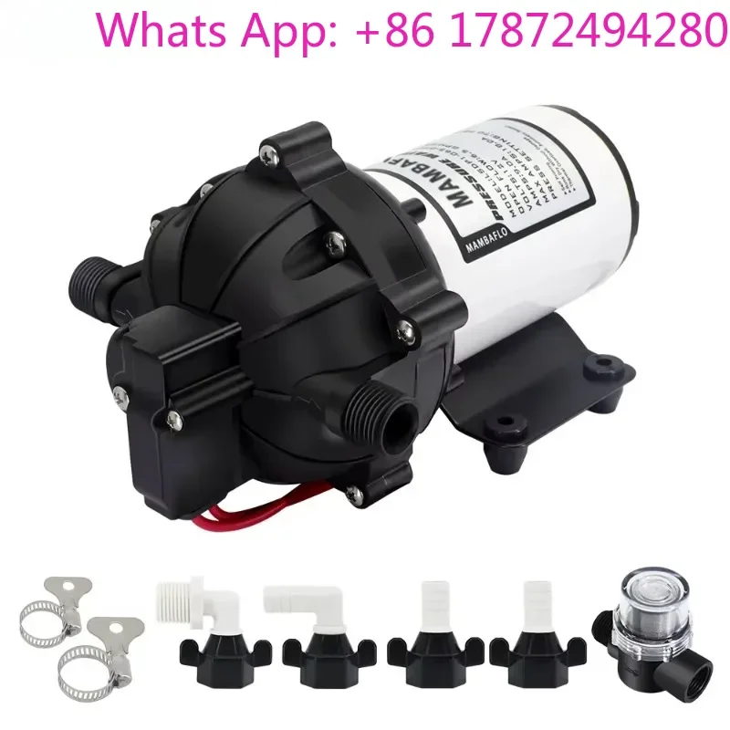 51 Hight Pressure Water Pump 70psi 24.6LPM 7GLM 24v DC Softwashing Industry Cleaning Corrosion Resistant Rubber