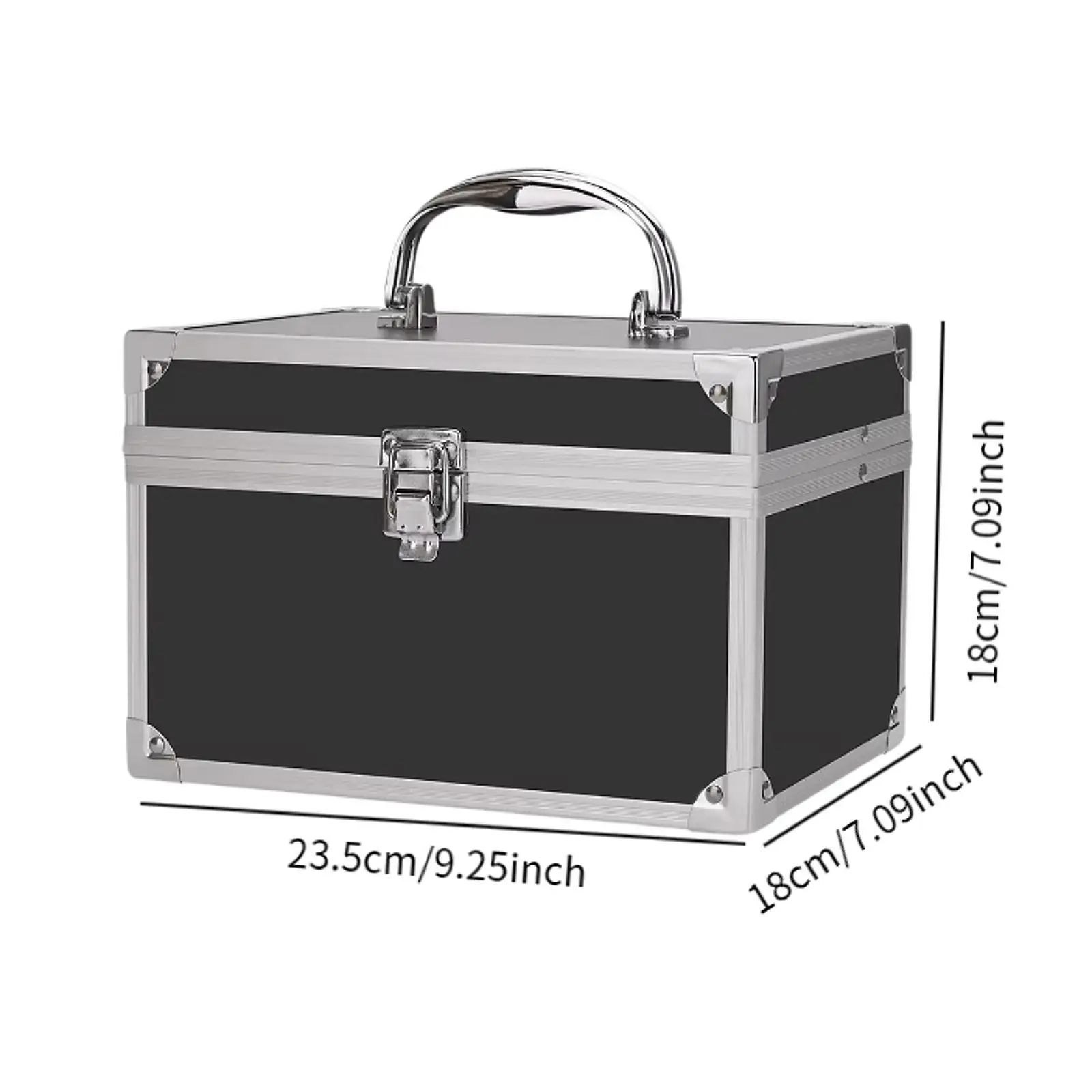 حقيبة مستلزمات الأظافر لتنظيم المكياج وحقيبة حمل للسفر مع مقبض للمكياج