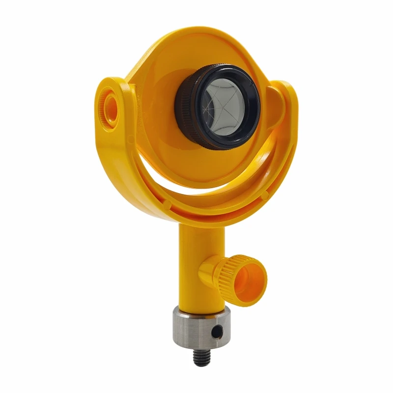 ADS109 25mm Mini Prism with Tilting Brackets, with M8 Thread Adapter & 5/8x11 Thread Adapater for Leica for Topcon Total Station