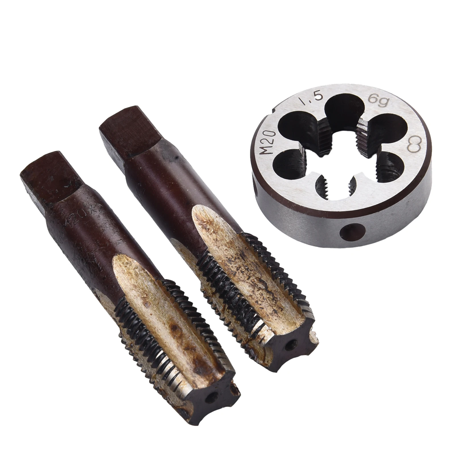 

HSS M20 x 1 5mm Taper and Plug Tap with M20 x 1 5mm Die Metric Thread for Right Hand Applications Set of 3 Pieces