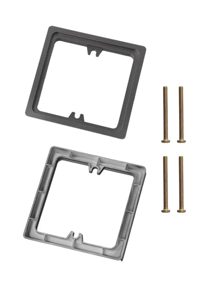 2pcs Square Spacer 10MM Single Socket Spacer 1 Gang Frame Plate With 4* Screws 86 Type Wire Box Height Increasing Ring Box