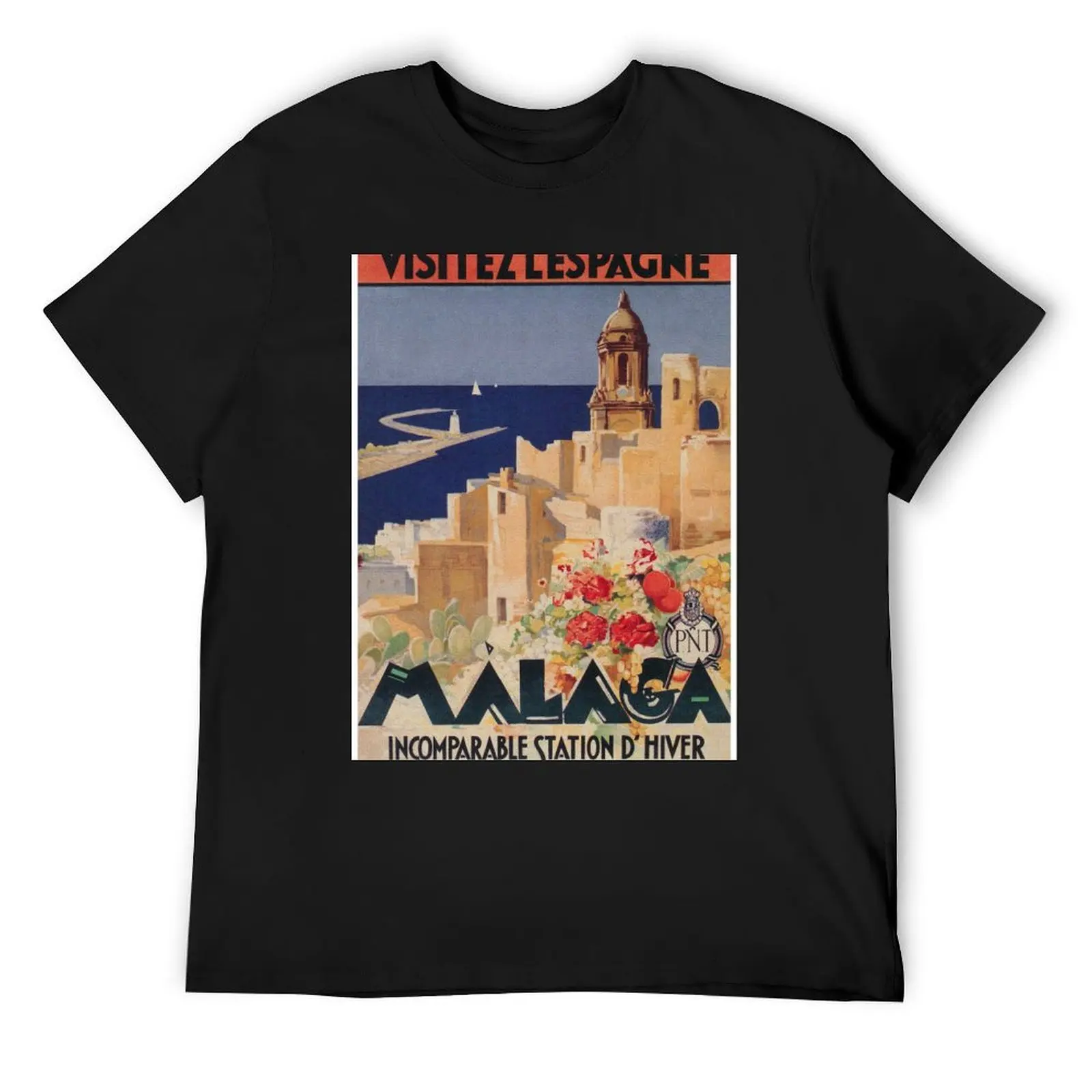 

Malaga, Spain Vintage Travel Poster T-Shirt plain blacks vintage anime shirt t shirts men