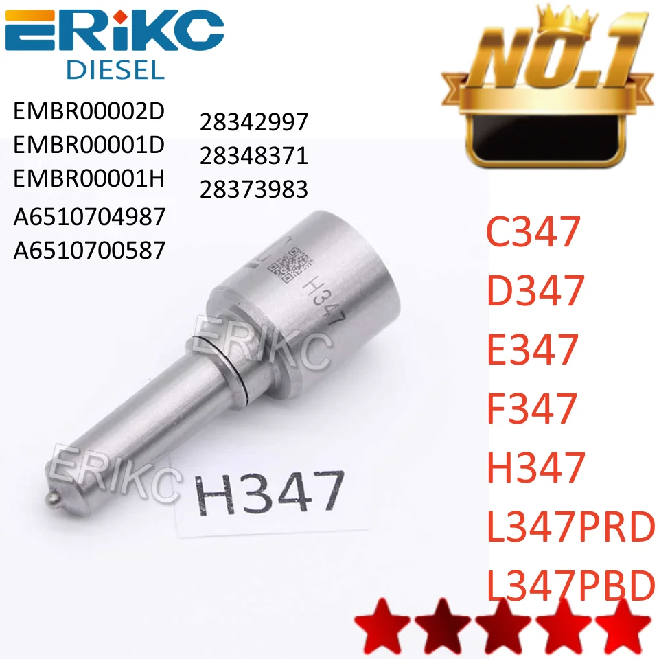 

Fuel Injector Nozzle H347 H375 H374 Sprayer Nozzle Tip H364 for A6510704987 A6510700587 EMBR00301D 28229873 For Delphi Injector