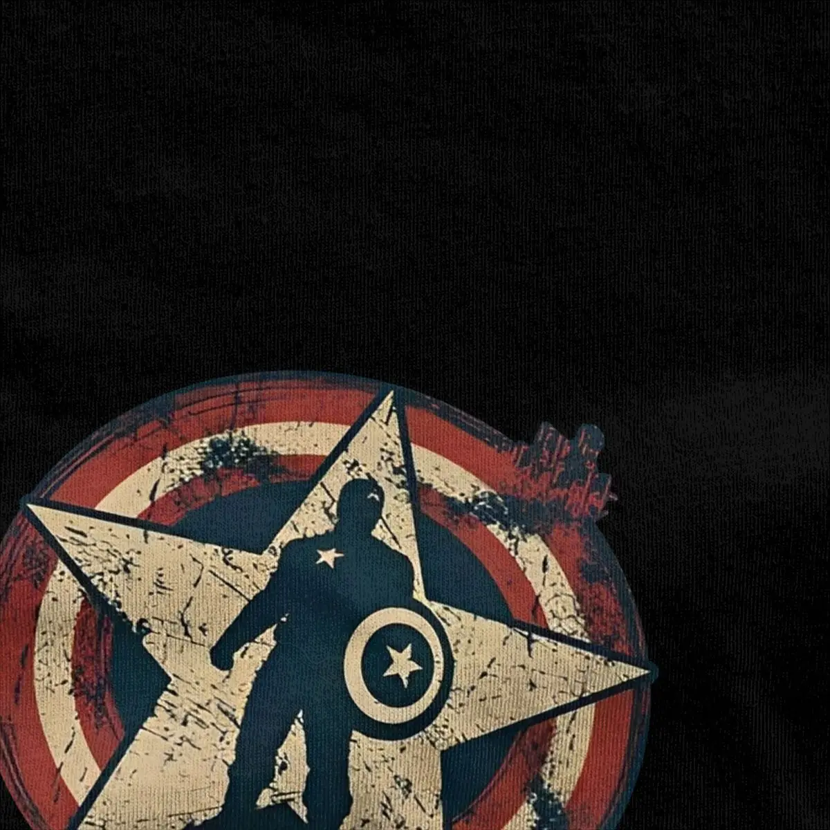 Captain America T-Shirt Male Vintage Pure Cotton T-Shirts Summer Comfortable Leisure Tees Hot Sale Oversized Tops