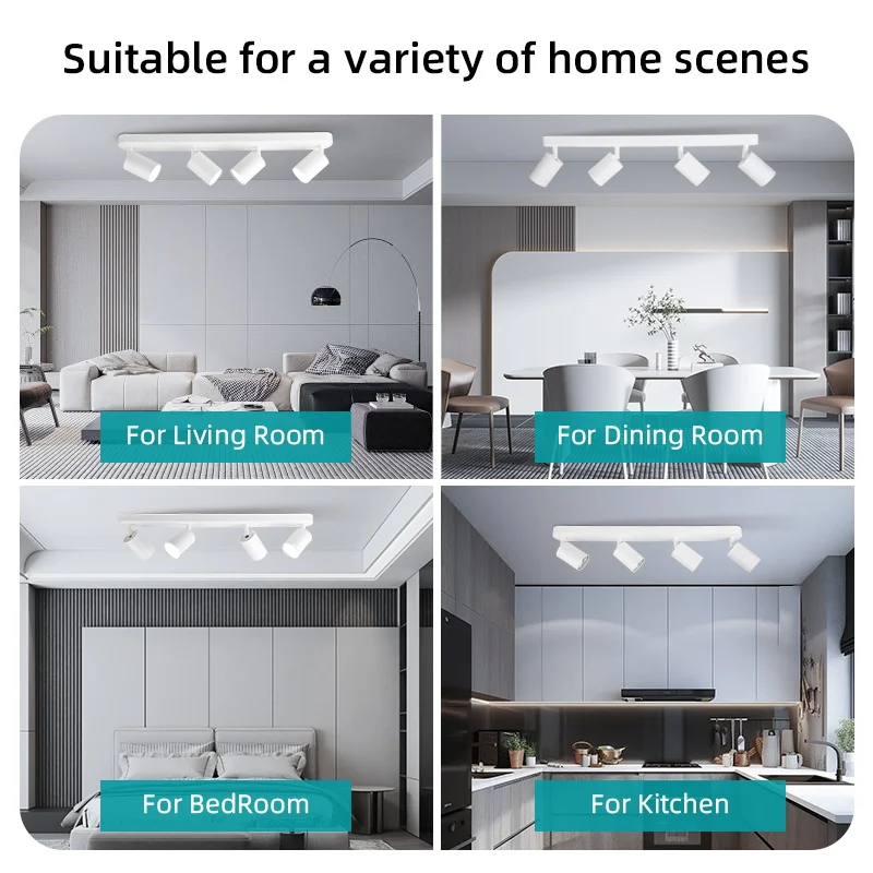 Led Ceiling Lamp Replaceable Bulb Ceiling Spotlight Kitchen Pendant Lamp Living Room Chandelier Track Spot Light for Dining Room