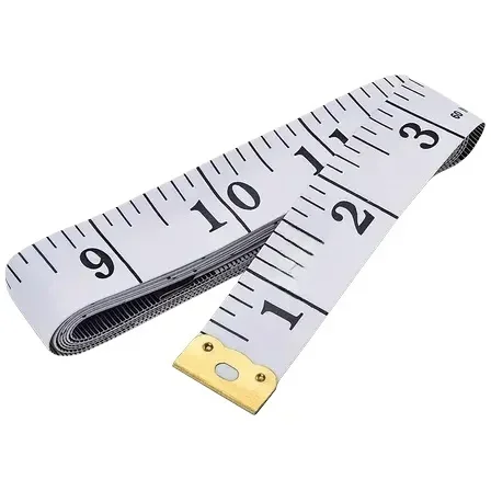 1.5m/3m Small Tape Measure White Yellow Inch Soft Tape Sewing Clothes Environmental Protection PCV Plastic Soft Tape