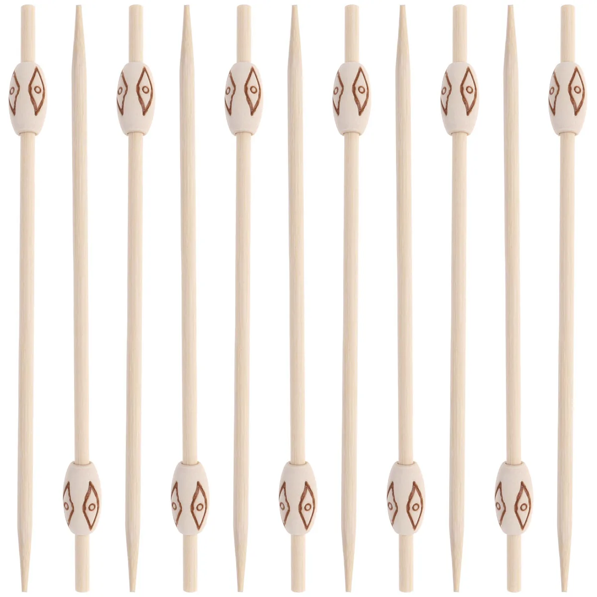 

50Pcs Bamboo Fruit Picks Cocktail Drink Picks Sticks Simple Design Delicate Eco Friendly Material Party Supplies Home Bar