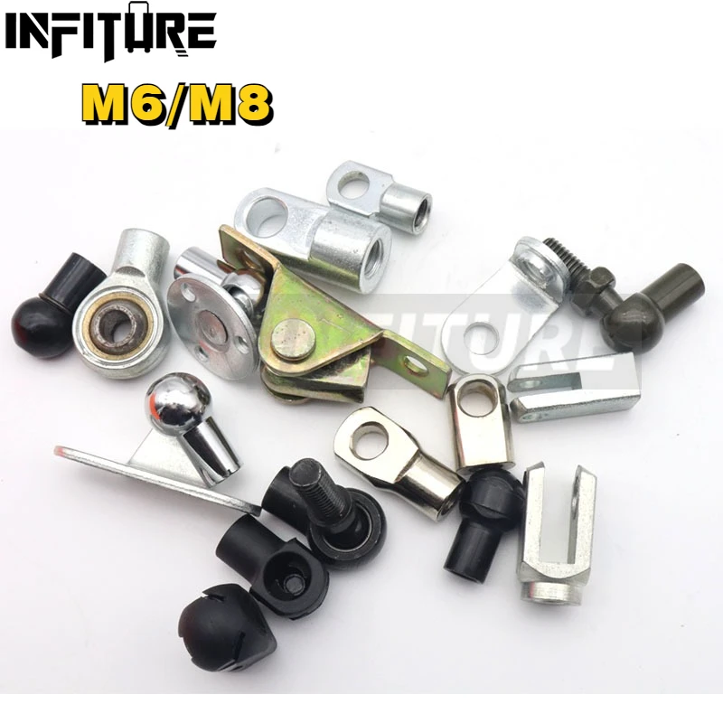 

2Pcs Universal M6/M8 Female/Male Thread Car Gas Spring Lift Supports Damper Replacement Fixed End Fitting Connectors Accessories