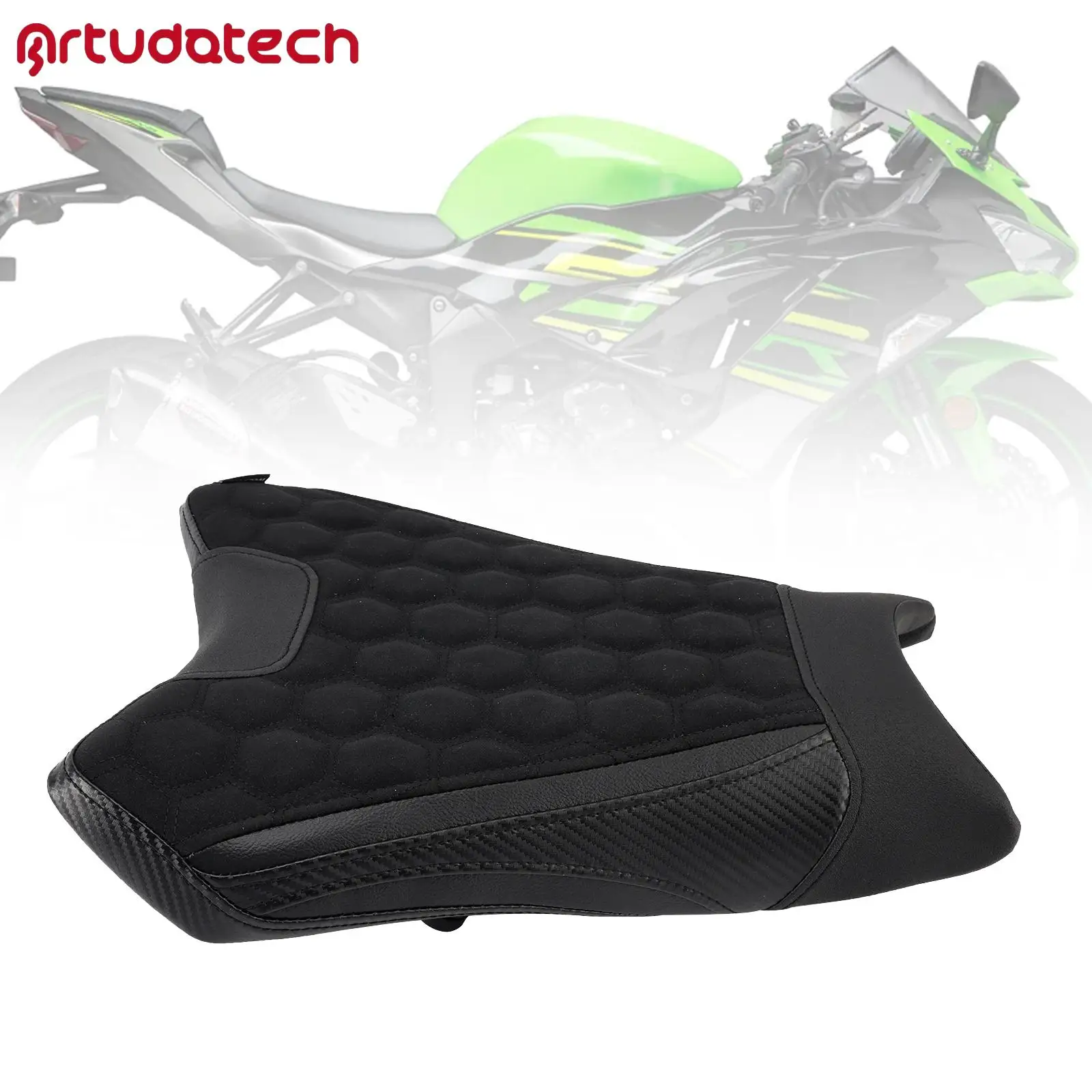 Artudatech Front Driver Raider Seat Pillion Saddle Blacka for Kawasaki Ninja Zx-6R 2019 2020 2021 2022 2023 2024 2025