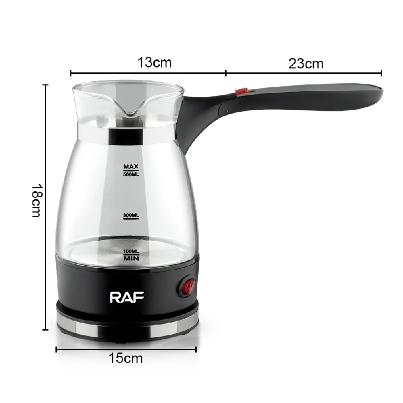 600W Electric Coffee Maker Turkey Coffee Pot Glass Italian Mocha Pot Greek Turkish Coffee Machine Easy for Household Office Gift view 6
