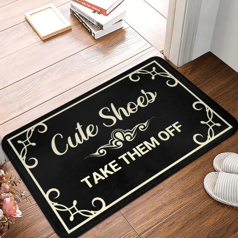 Cute Shoes Slogan We Listen Judge Laugh Front Door Mat Anti-Slip Outdoor Doormat Kitchen Bedroom Entrance Rug Carpet