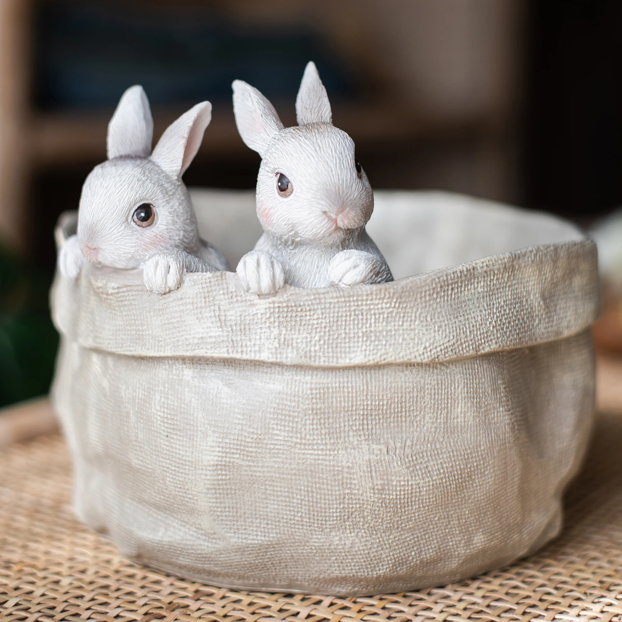 

Pocket Bunny Vase Succulent Plant Pot Cute Tabletop Potted Flower Vessel Home Decoration Creative Decorative Gift