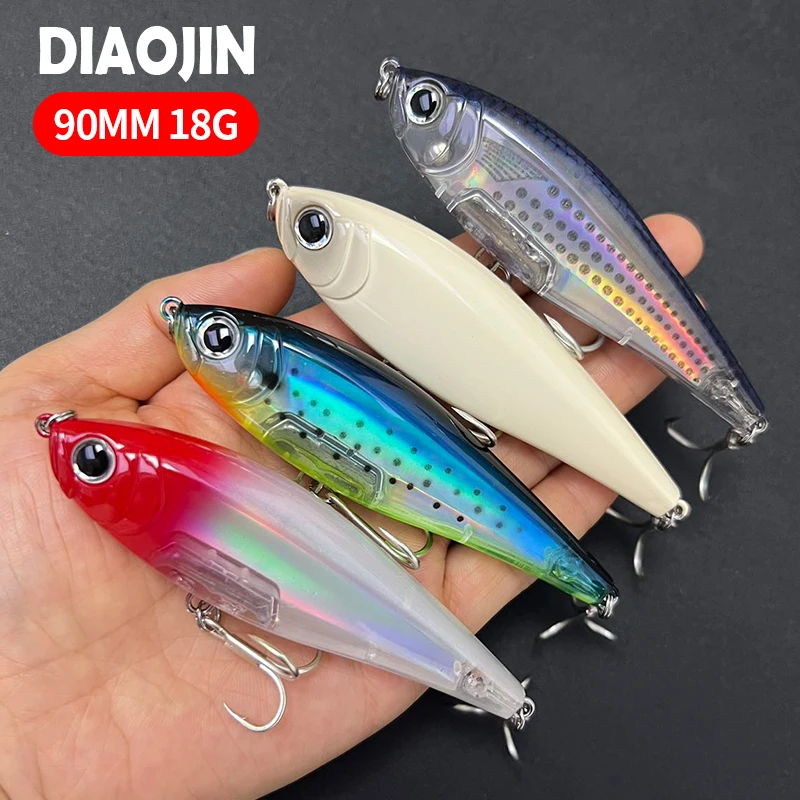 

90mm 18g Slow Sinking Twitchbait Pencil Fishing Lures Saltwater Pesca Bass Wobblers Trout Isca Inshore Twitch Bait Equipment