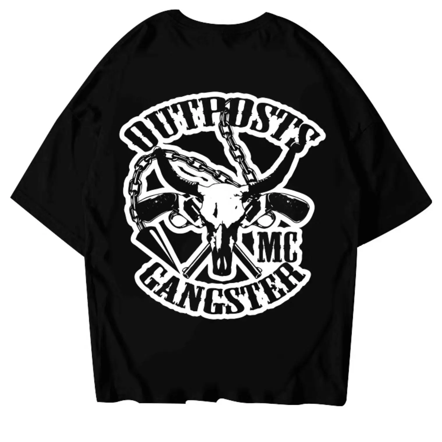 

OGMC Harley Motorcycle Club Team Uniform Locomotive Wind Pure Cotton Loose Large Back Label Men's and Women's Short Sleeves