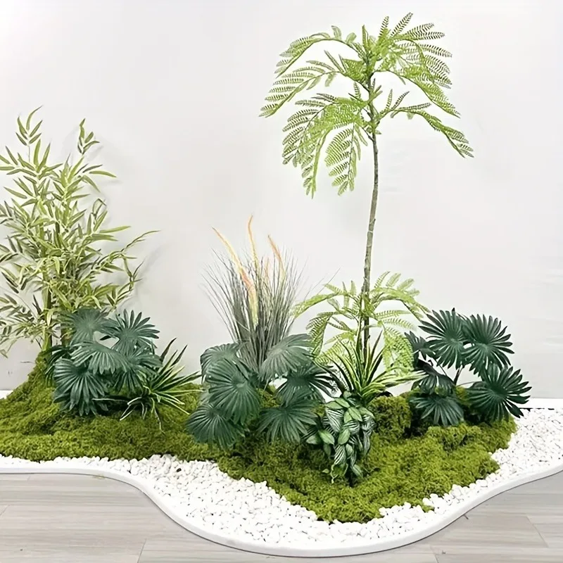 1pcs Simulation Turf Grass Mat Micro Landscape Decor Fake Lawn for Bonsai Potted Plant Scenery Decoration Scene Layout
