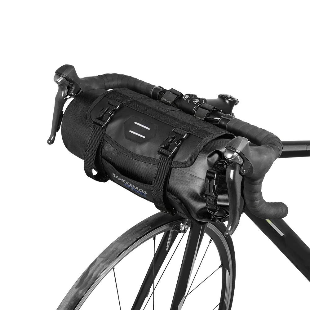 Bicycle Bag Waterproof Cycle Mountain Road MTB Bike Front Frame Handlebar Pannier Dry Bag with Roll Top Closure 3L-7L Adjustable