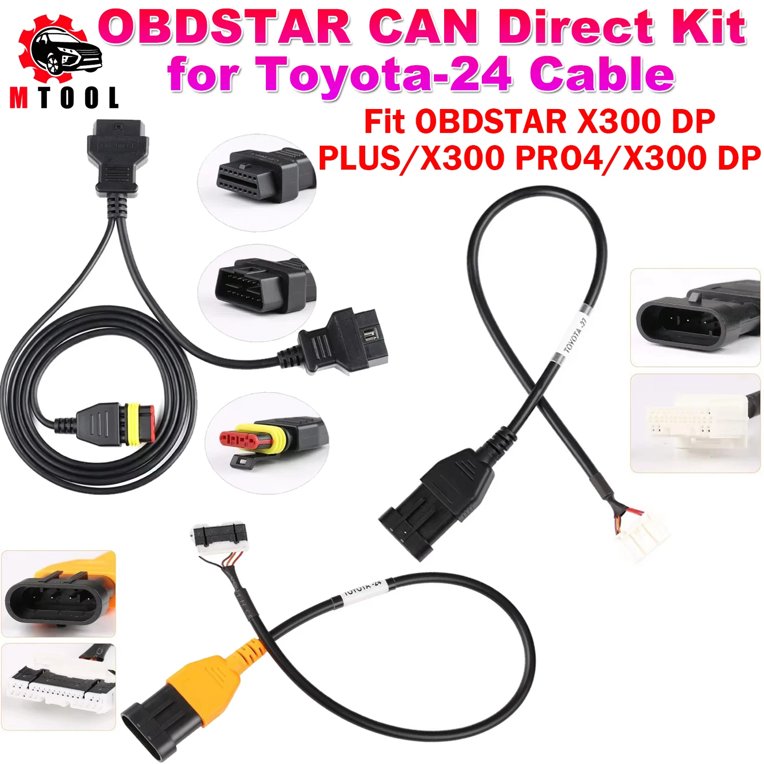 

OBDSTAR CAN Direct Kit with for Toyota-24 Cable Work with OBDSTAR X300 DP PLUS / OBDSTAR X300 PRO4 / OBDSTAR X300 DP