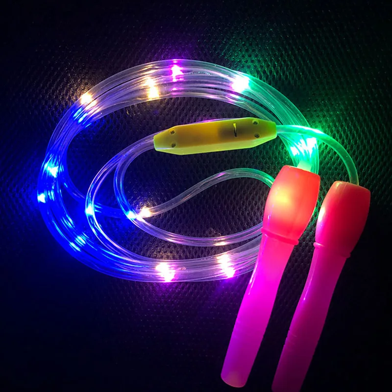 ED Luminous Jump Ropes Skipping Rope Cable for Kids Night Exercise Fitness Training Sports HA