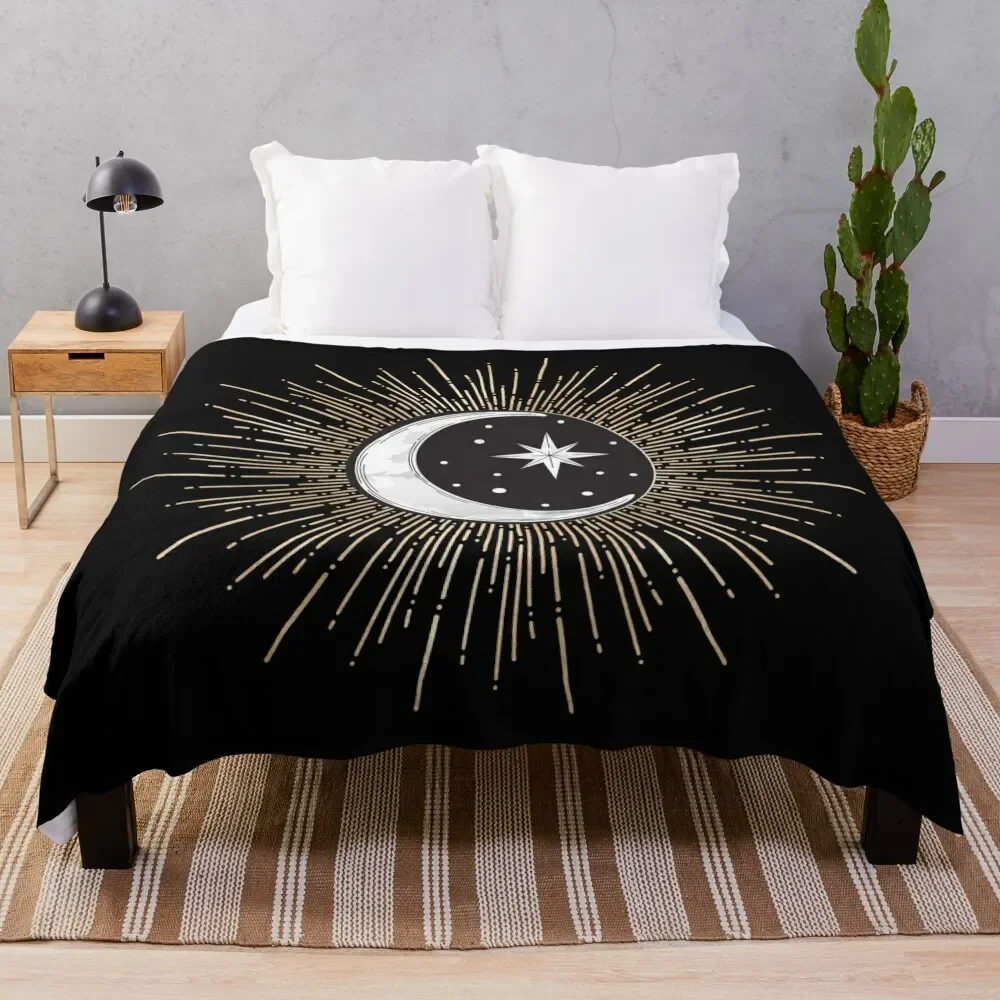 Darklina Moon Throw Blanket Fluffy Shaggy Blankets Sofas Of Decoration Winter beds Blankets