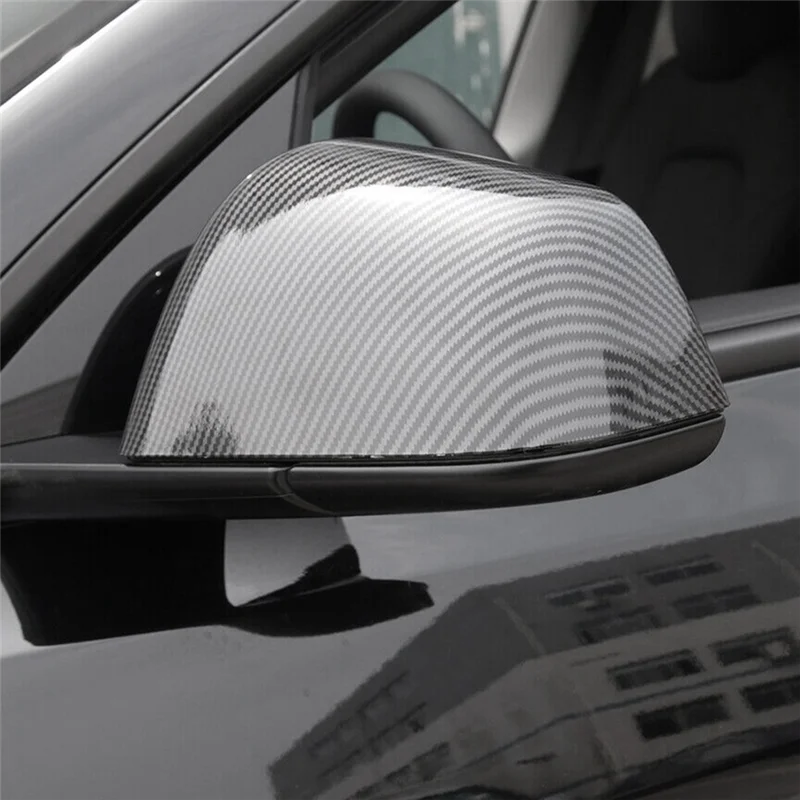 

For Tesla Model Y 2020-2023 Rearview Mirror Cover Side Door Mirror Cover Cap Trim Car Accessories