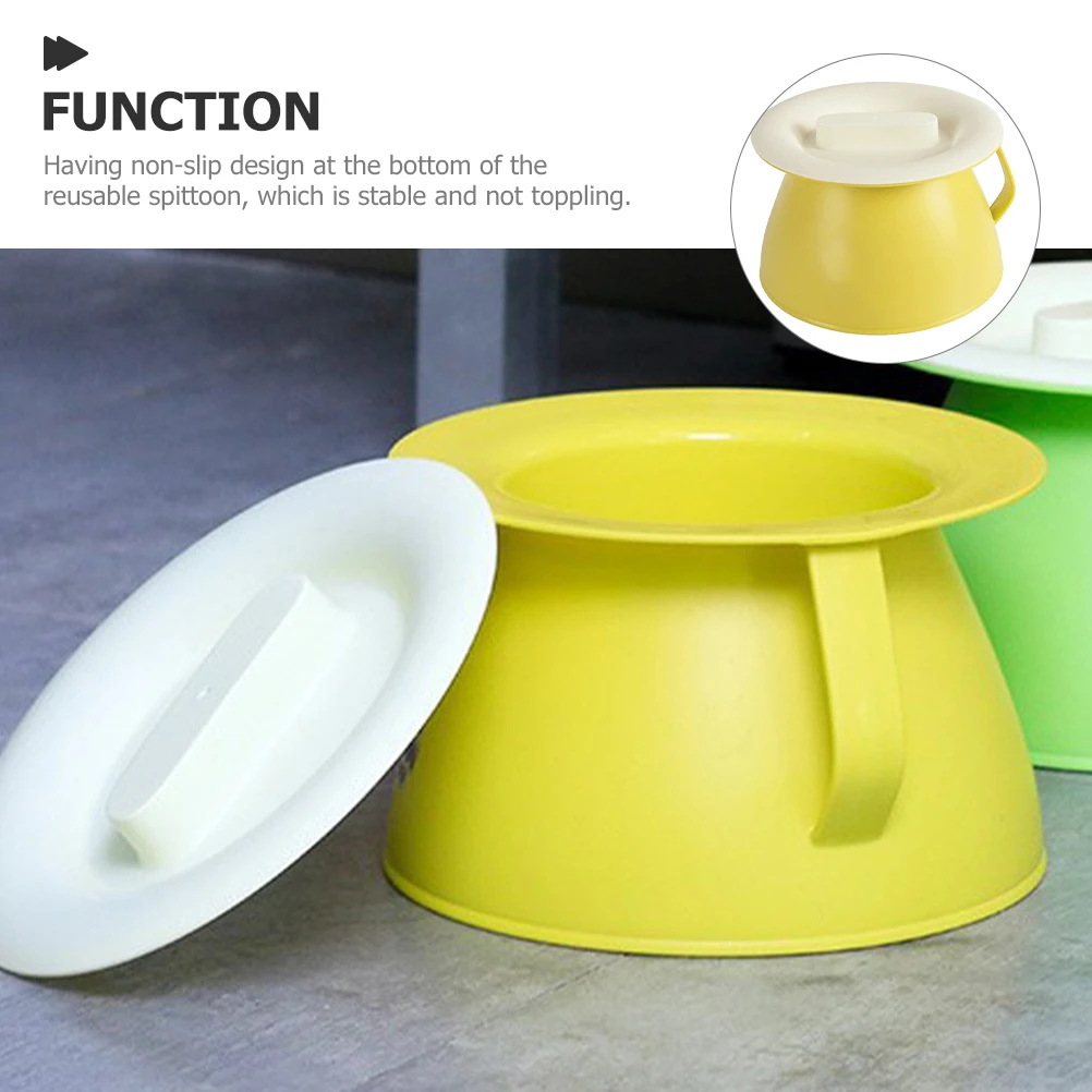 وعاء غرفة الأطفال سرير بلاستيكي سميك مع غطاء دلو البول المحمول للاستخدام المنزلي قاعدة غير قابلة للانزلاق مبصقة صحية #1