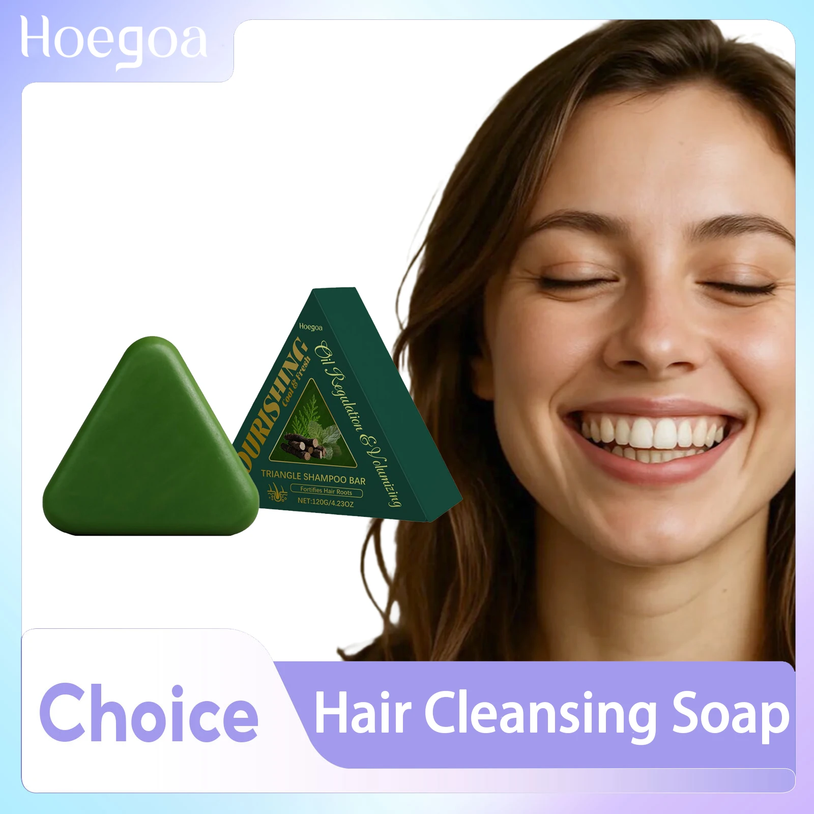 

Природный треугольный шампунь для снятия зуда кожи головы, освежающий контроль жирности, удаление перхоти, улучшение выпадения волос, мыло для зеленых волос