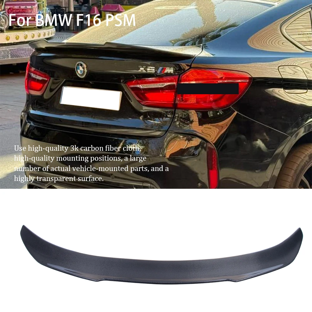 

Для BMW X6 F16/X6M F86 PSM стиль настоящий задний спойлер из углеродного волокна крыло багажника 2014-2019