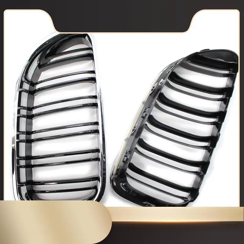 

Передняя решетка с двойной линией, замена спортивной решетки для BMW 6 серии F06 F12 F13, хром + черный