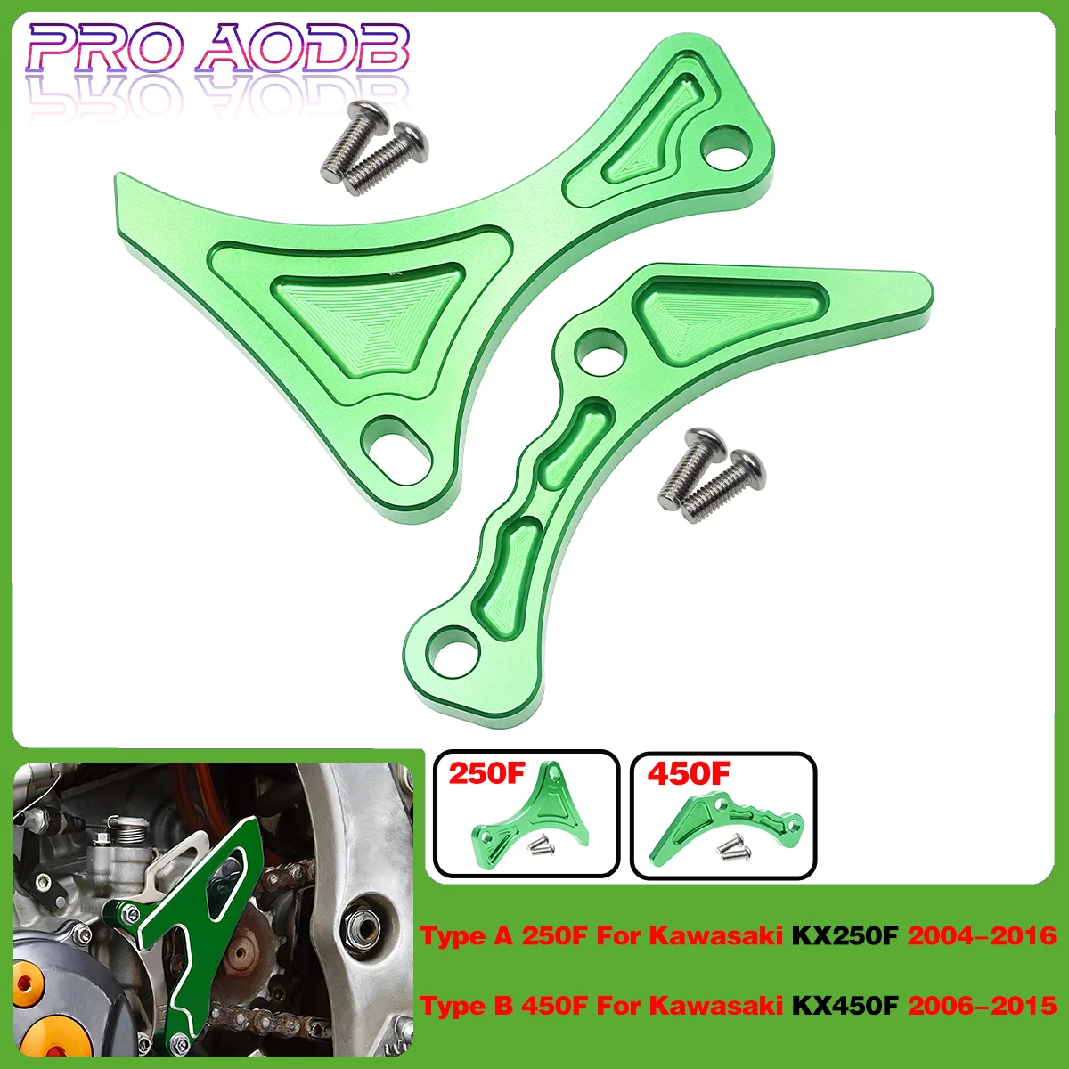 

Aluminum Guard Cover Chain Sprocket Cover Case Saver Engine Protector For Kawasaki KX 250F 450F KX250F KX450F KXF 250 450 04-16