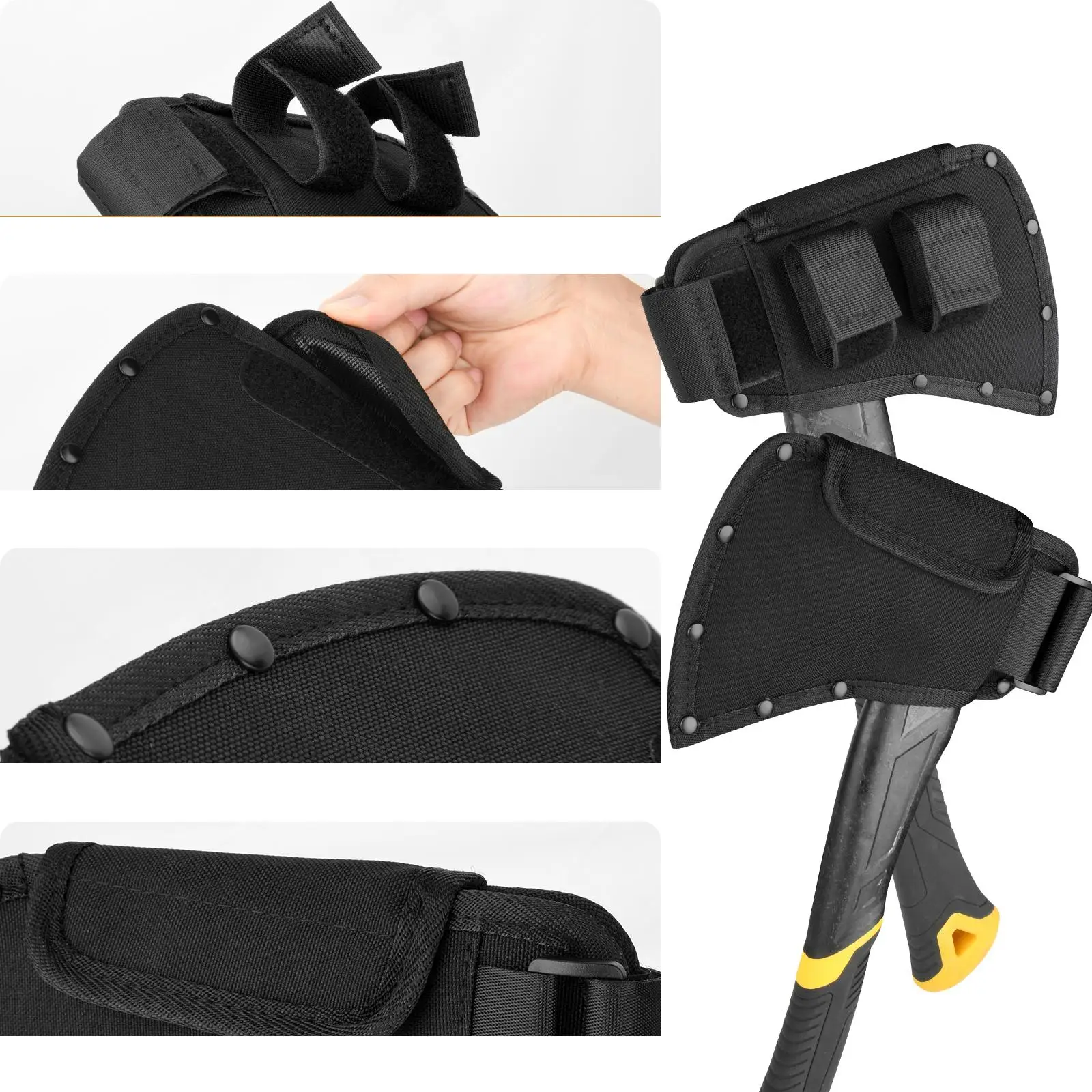 Nylon Axe Sheath Protective Cover Hatchet Head Guard Compact Portable Case for Camping Hiking