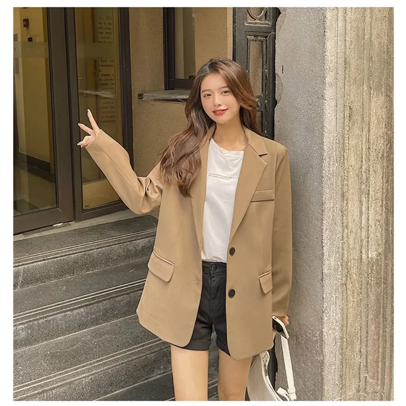Women's Blazers Slim Fit Fashion Suits Long Sleeve Jackets Casual Loose Coats Outwear for Office Lady Women Official Clothing