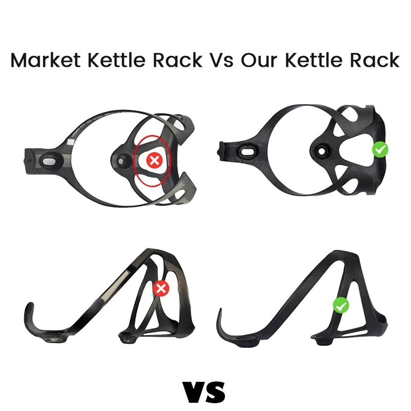 Carbon Fiber Kettle Holder para bicicleta, Water Kettle Cage, Super Light, Road e Mountain Bike, 3K Full, 16G XXX, 2pcs