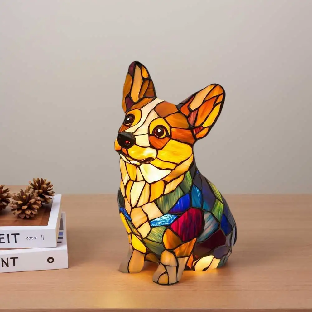 مصباح LED بجانب السرير من الراتنج على شكل حيوان لغرفة المعيشة وغرفة النوم