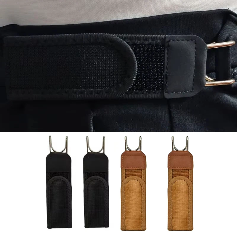 Buckleless Elastic Belt Hook Adjustable Metal Hook Men Women Unisex Buckle-Free Invisible Waist Belt Closure Outdoor Work EDC