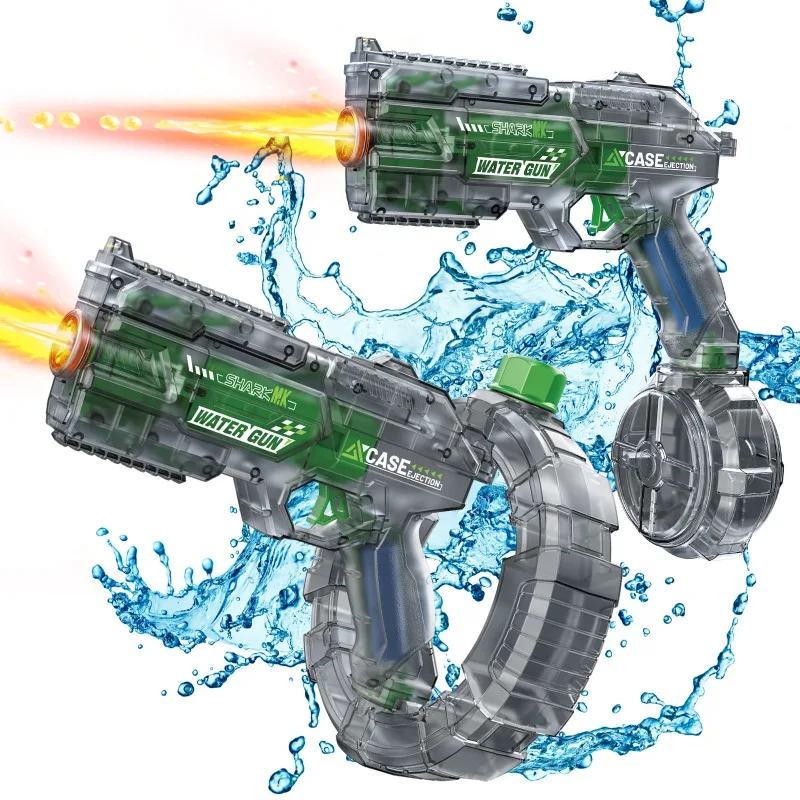 

Adults Mechanical Transforming Electric Water Gun Children Automatic Water Squirt Guns with Led Light Kids Summer Outdoor Toys