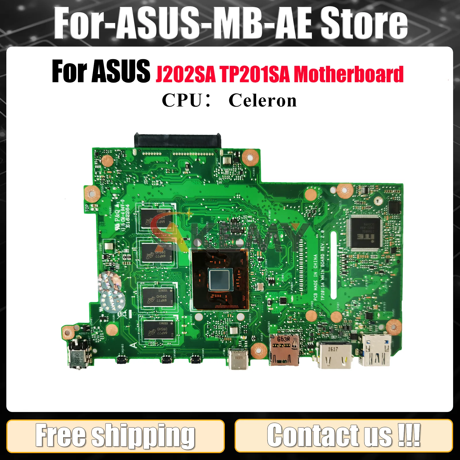 

Материнская плата TP201SA для ноутбука ASUS VivoBook Flip J202SA TP201SA TP201S, материнская плата для ноутбука с процессором Celeron, 100% тесты OK stk