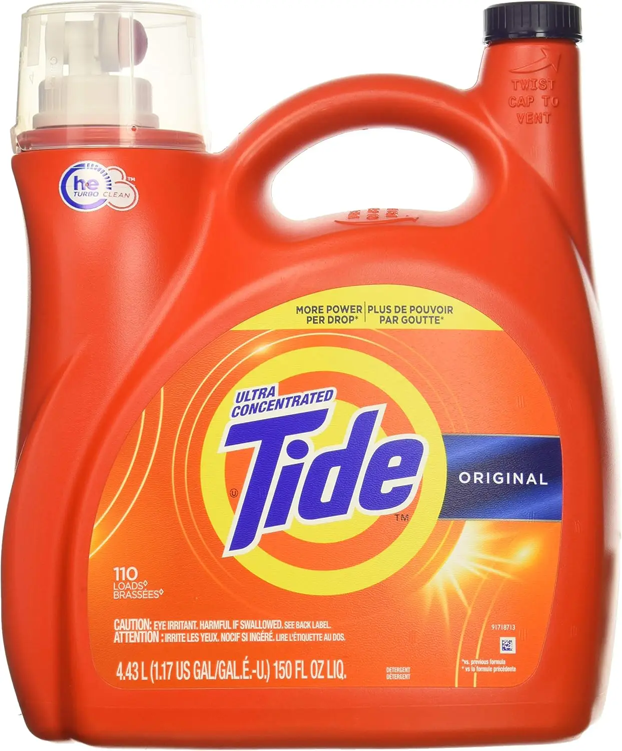 

Original 037000777335 High Efficiency Laundry Detergent 150 Oz / 4.43L Mega Value Size -110 Loads (2x Ultra Concentrated) M