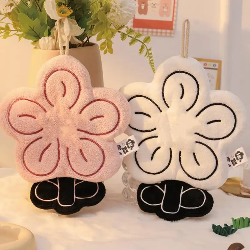 Toalla de mano Floral colgante, tela gruesa altamente absorbente para uso en cocina y baño, diseño bonito, sin olores, secado rápido