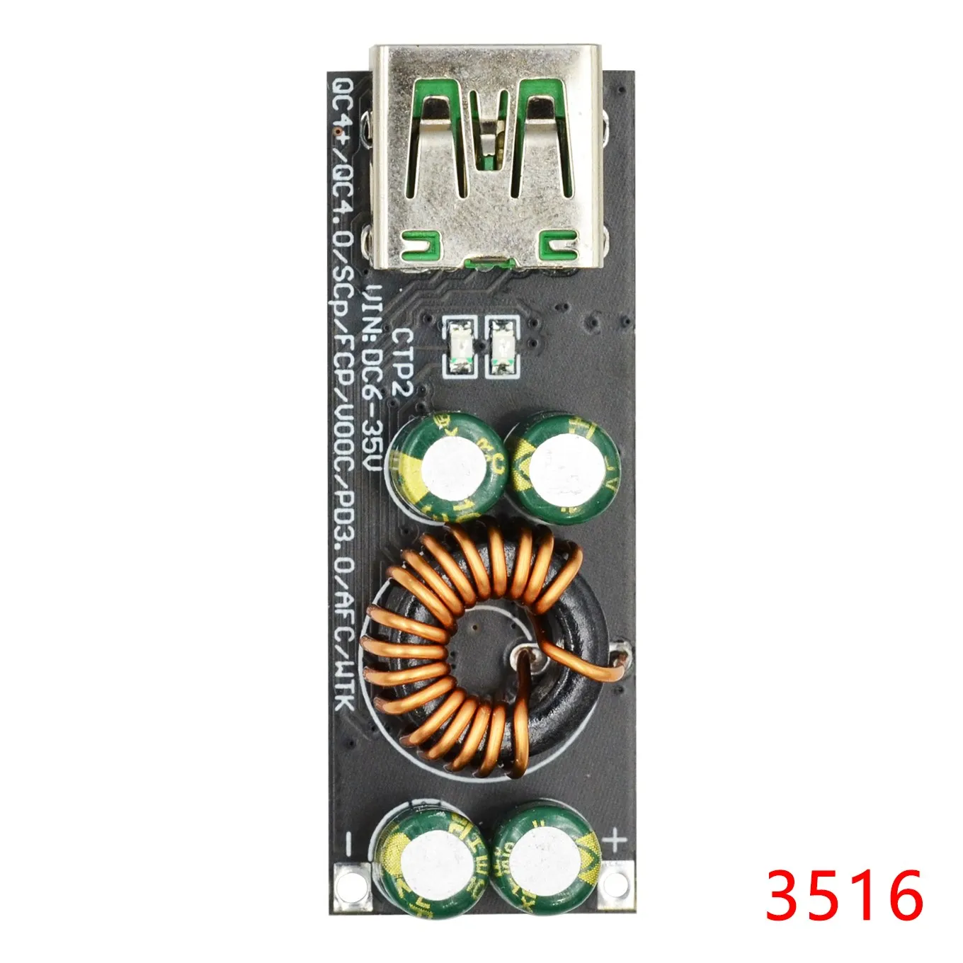 QC4.0 QC3.0 USB Type-C Mobile Phone Quick Charge Adapter 6 -35V Step Down Buck Boost Module for Huawe SCP/FCP Appl PD Qualcomm