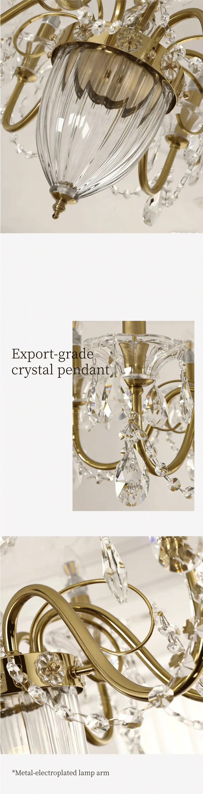 American Candle E14 Chandelier French Royal