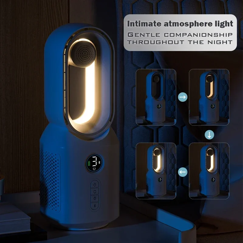 Newly Designed Upgraded Version With Bluetooth Sound System Mini Air Purifier For Office