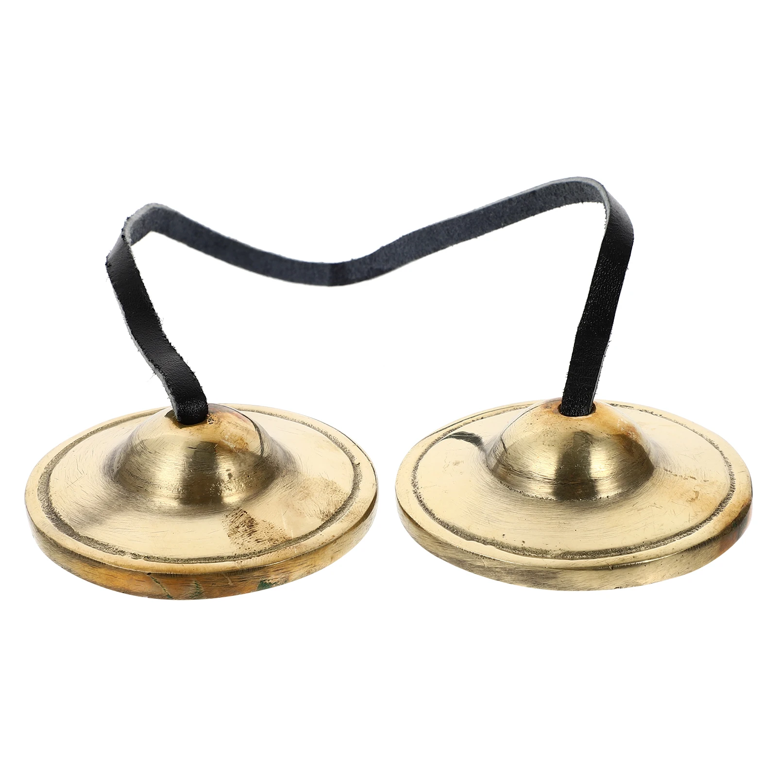 

Copper Cymbal Bell Religious Percussion Instrument for Yoga Meditation Sound Healing Small Light Portable Strap Cymbals Chimes