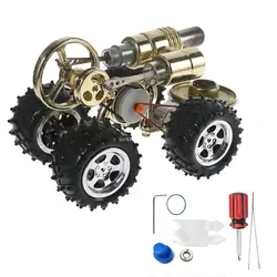 Hot Air Stirling Engine Car Model Science Experiment Physical Car Toy STEM Early Educational Toy for Kids Adult Learning