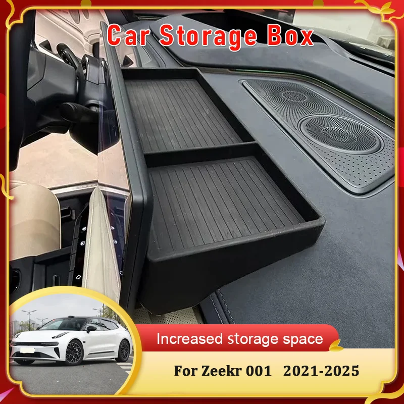 

Аксессуары для Zeekr 001, 2021 ~ 2025, ящик для хранения за экраном, центральное управление, ящик для хранения навигации, специальные автомобильные аксессуары